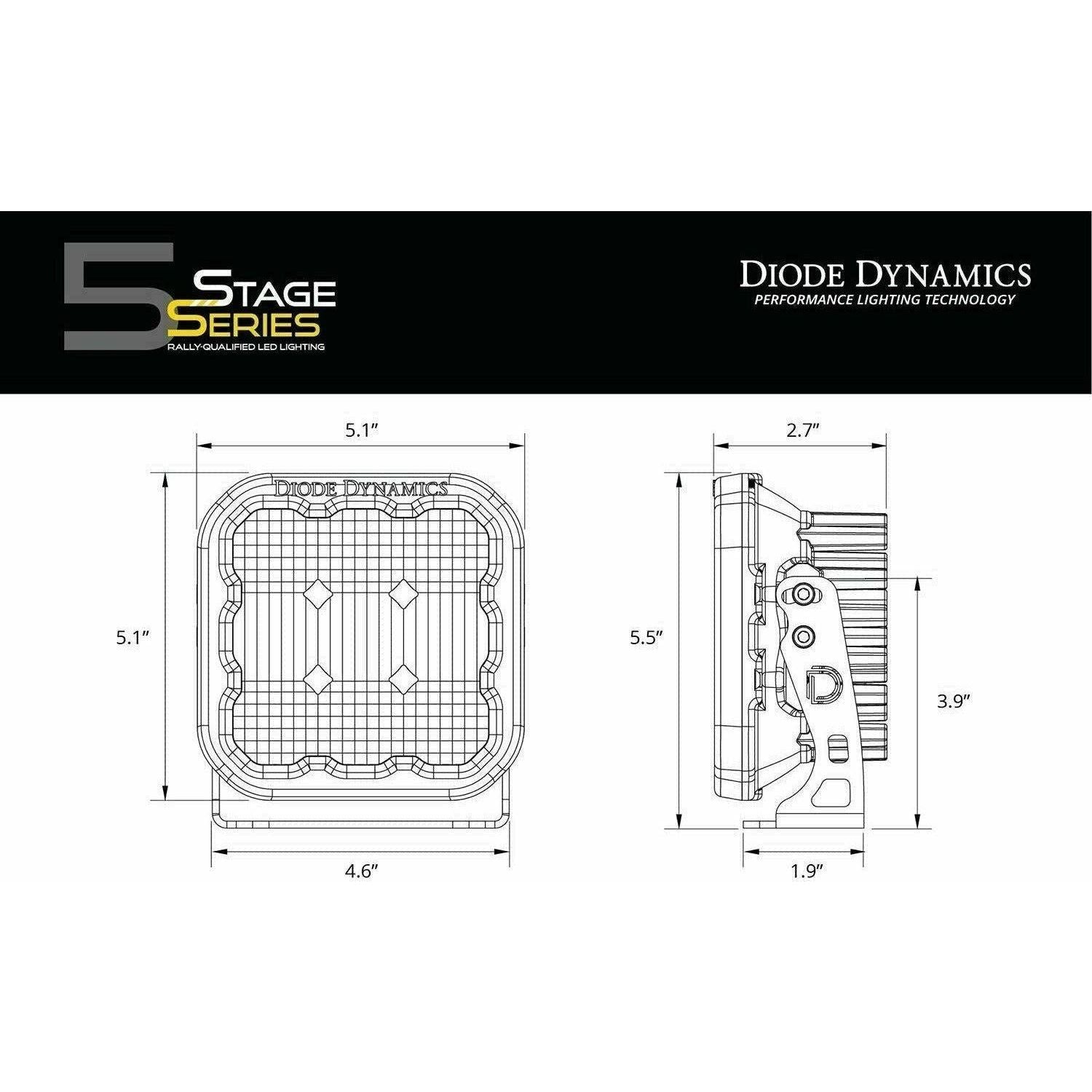 Diode Dynamics Stage Series Sport 5" Pod Lights (Pair)