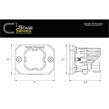 Diode Dynamics Stage Series Sport C1 Flush Pod Lights (Pair)