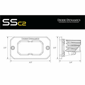 Diode Dynamics Stage Series Sport C2 Flush Pod Light