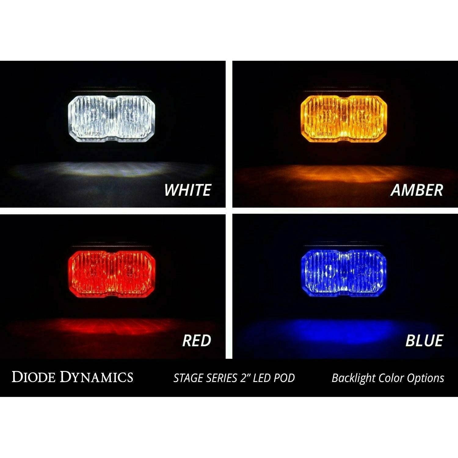 Diode Dynamics Stage Series Sport C2 Flush Pod Lights (Pair)