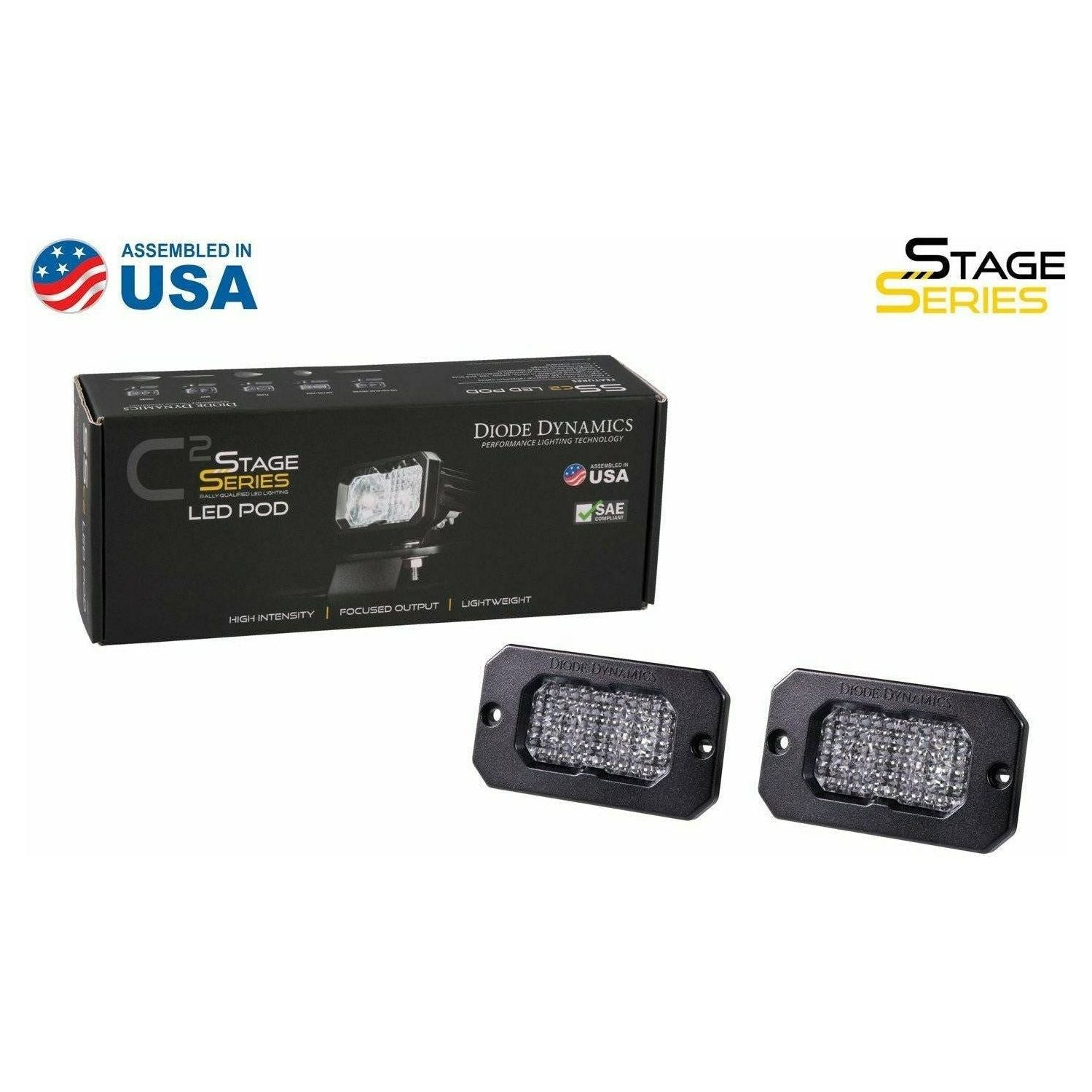 Diode Dynamics Stage Series Sport C2 Flush Pod Lights (Pair)