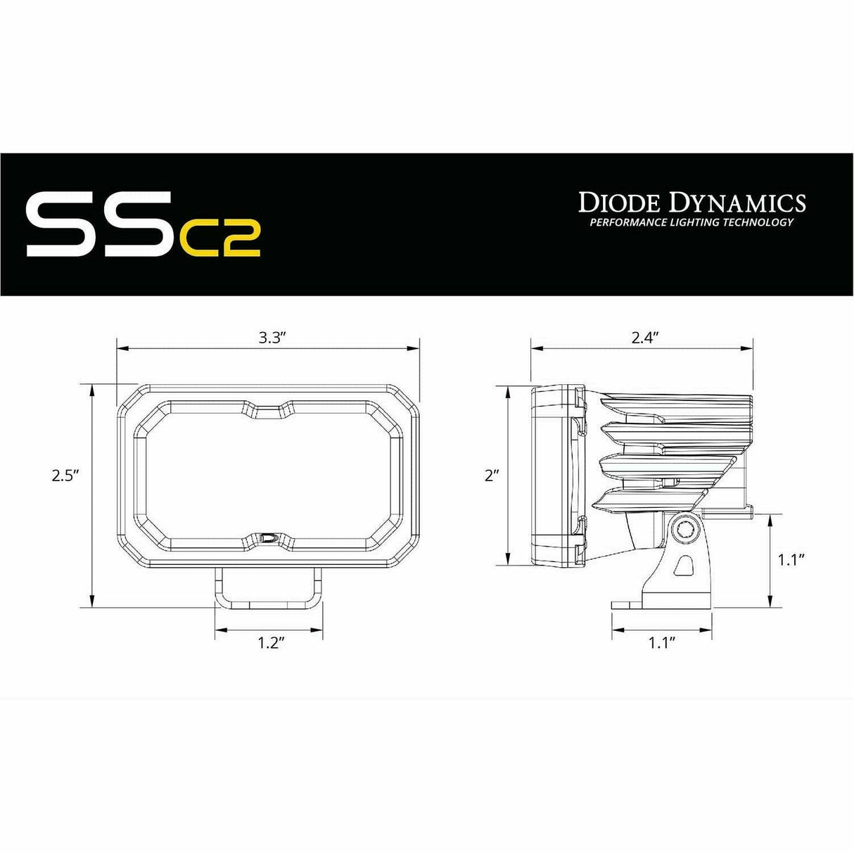 Diode Dynamics Stage Series Sport C2 Pod Lights (Pair)
