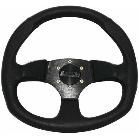 DragonFire Racing D Shaped Steering Wheel 0" Offset (Vinyl)