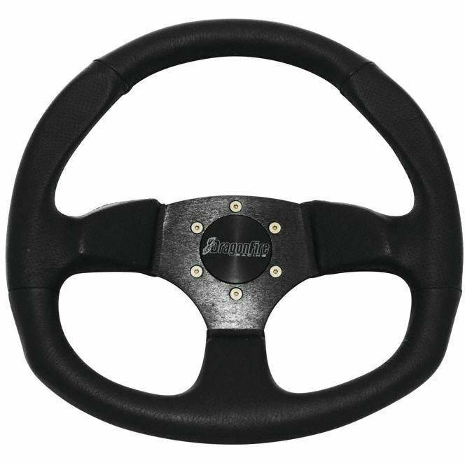 DragonFire Racing D Shaped Steering Wheel 0" Offset (Vinyl)