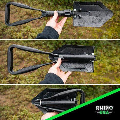 Folding Survival Shovel with Pick