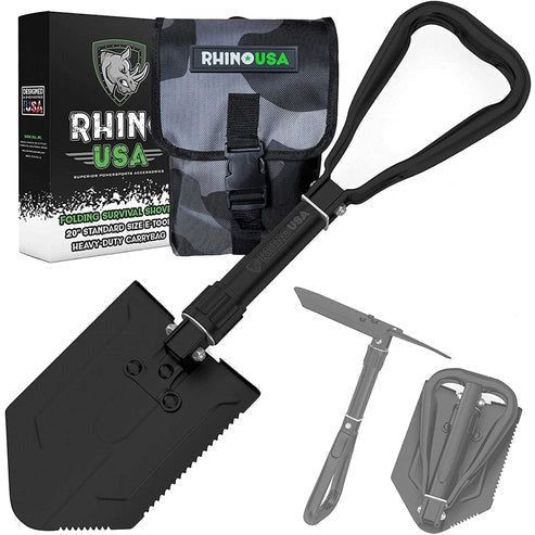 Folding Survival Shovel with Pick