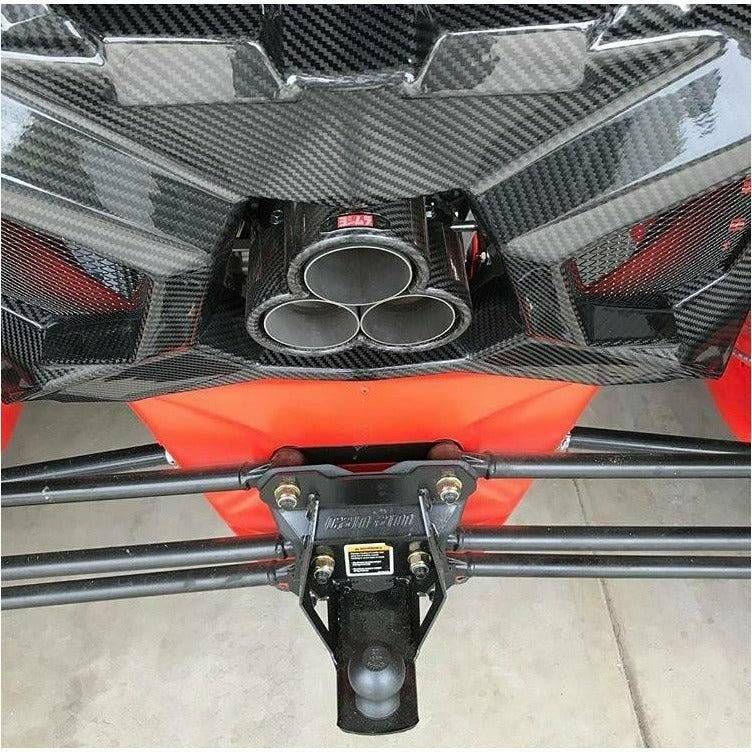 Can Am X3 Carbon Fiber Exhaust Surround / Rear Shroud | FourWerx