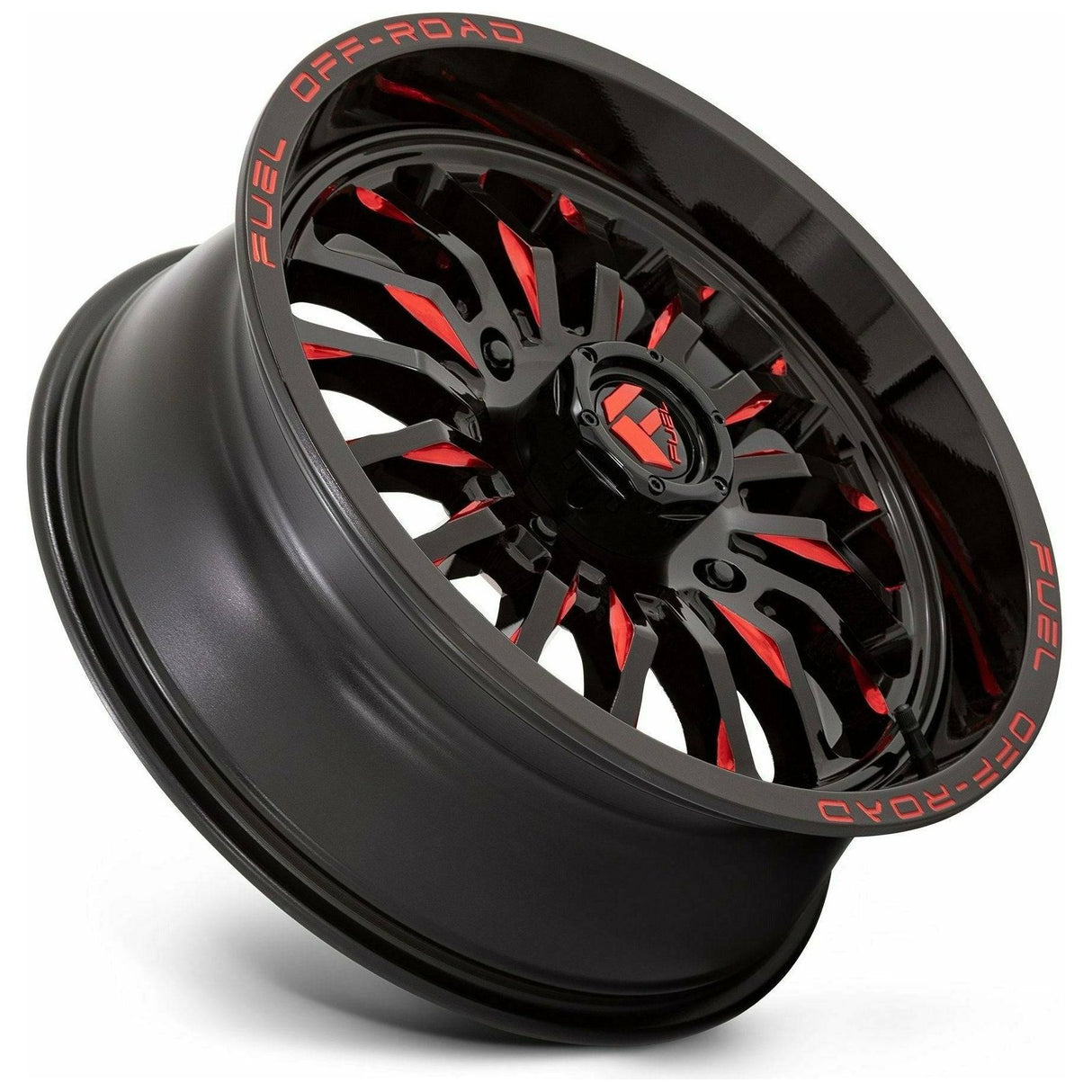 Fuel Off Road D822 Arc Wheel (Gloss Black Milled Red)