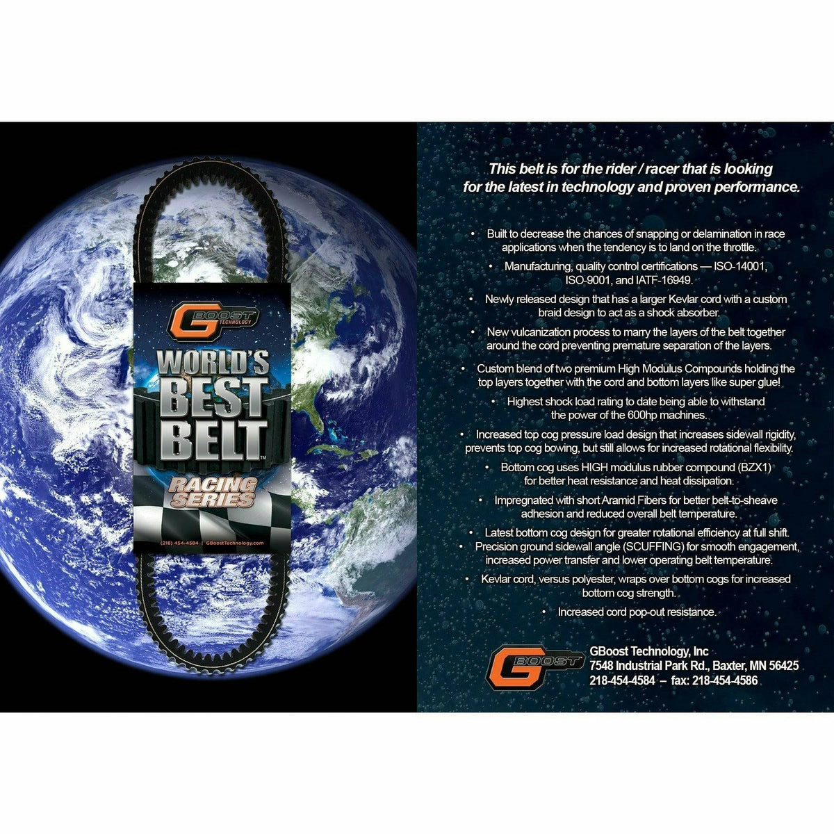 G Boost Can Am Commander / Maverick World’s Best Race Series Drive Belt