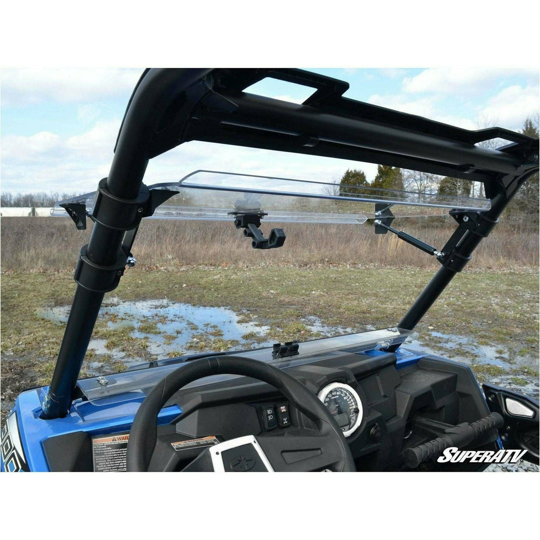 Polaris RZR XP Turbo Scratch Resistant Flip Windshield | SuperATV