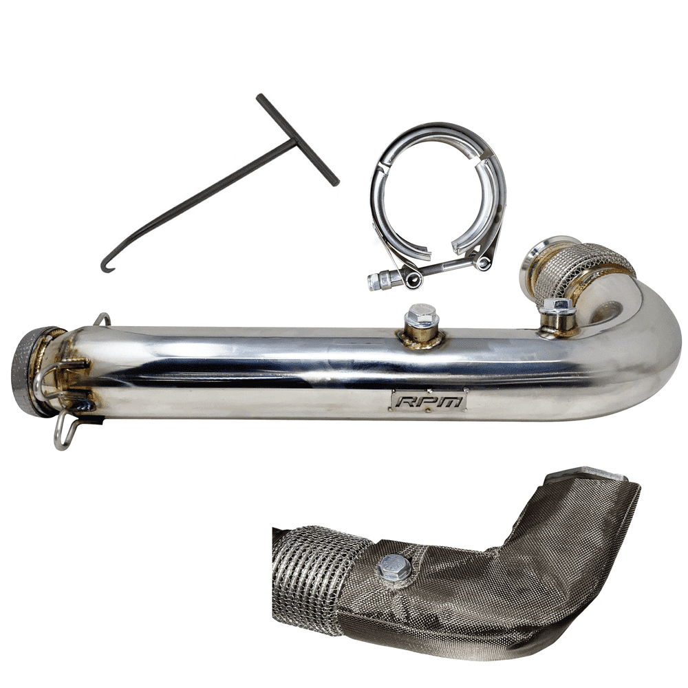 RPM Powersports Can Am Maverick X3 Monster Mouth 3" Cat Delete Exhaust Pipe - Kombustion Motorsports