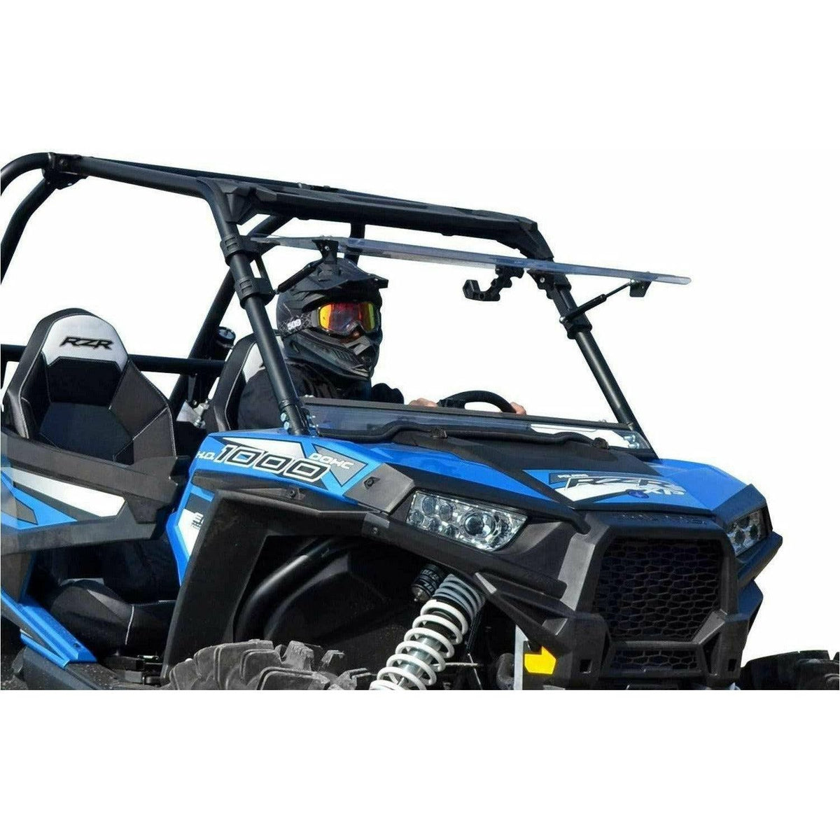 SuperATV Polaris RZR XP Turbo Scratch Resistant Flip Windshield