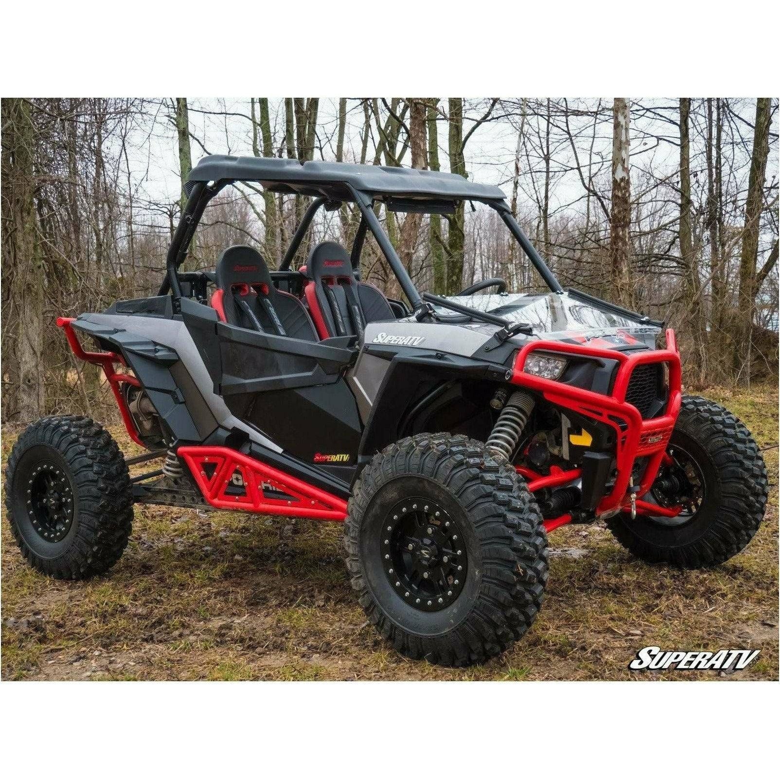 Polaris RZR XP Turbo Scratch Resistant Flip Down Windshield | SuperATV