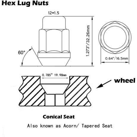 Kombustion Lug Nut Set With Key