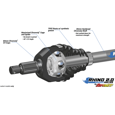 Can Am Commander Rhino 2.0 Heavy Duty Axle | SuperATV