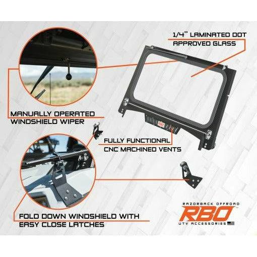 Razorback Offroad Polaris RZR Trail Windshield & Roof Baja Package - Kombustion Motorsports