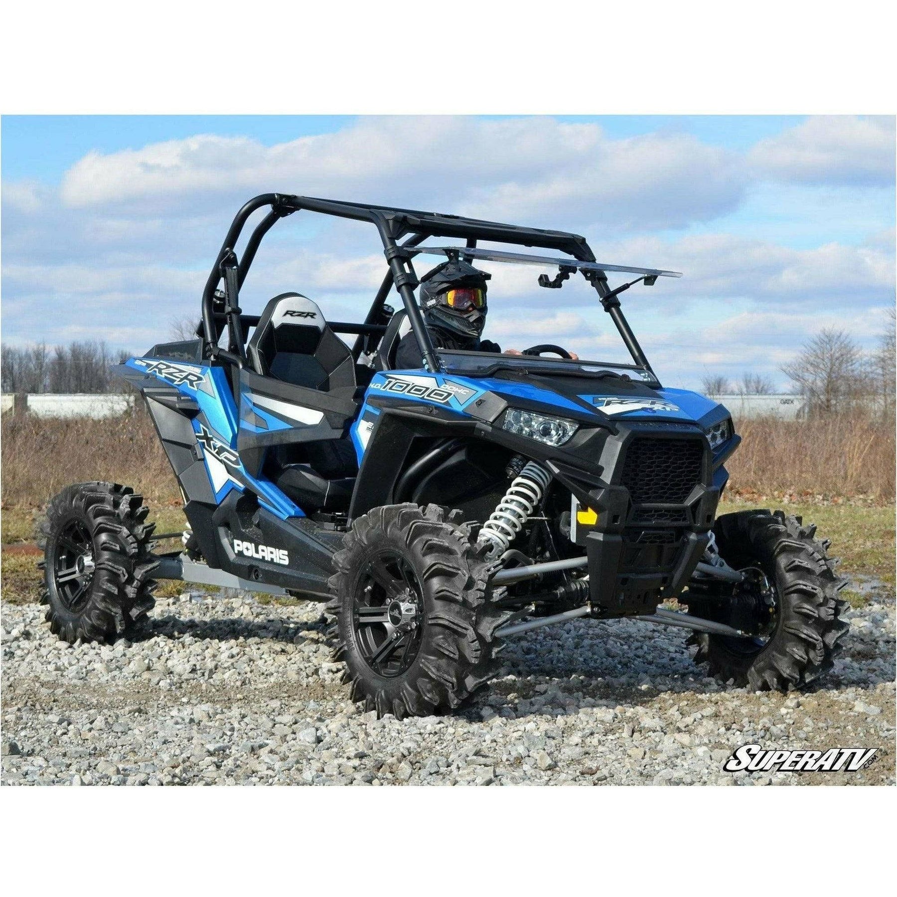 Polaris RZR XP Turbo Scratch Resistant Flip Windshield | SuperATV