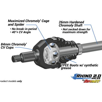 Honda Talon 1000R Rhino 2.0 Heavy Duty Axle | SuperATV