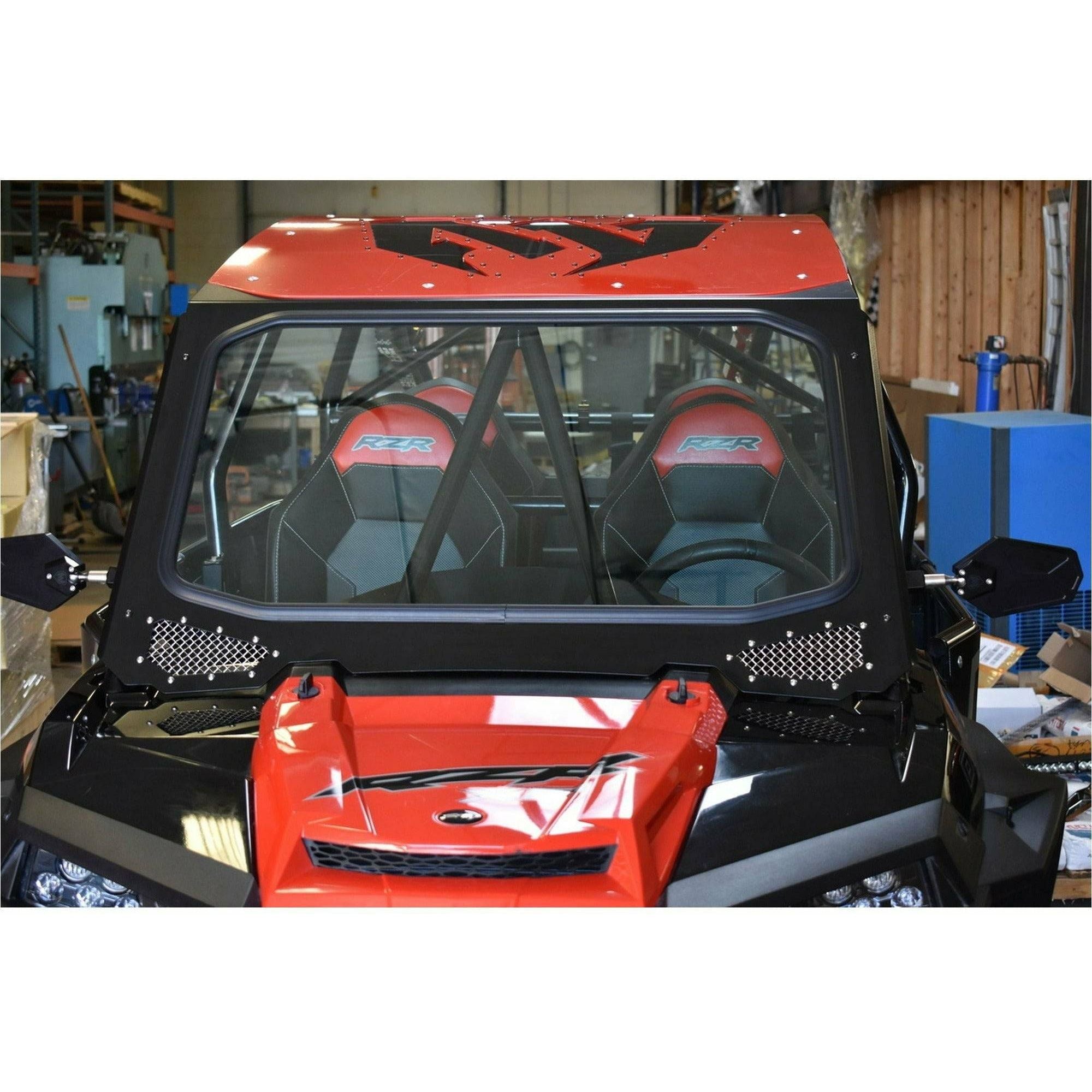 Polaris RZR Glass Windshield for CageWRX Race Cage | Moto Armor