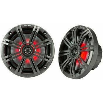 Kicker 6.5" All Weather Coaxial Speakers with LED Lighting