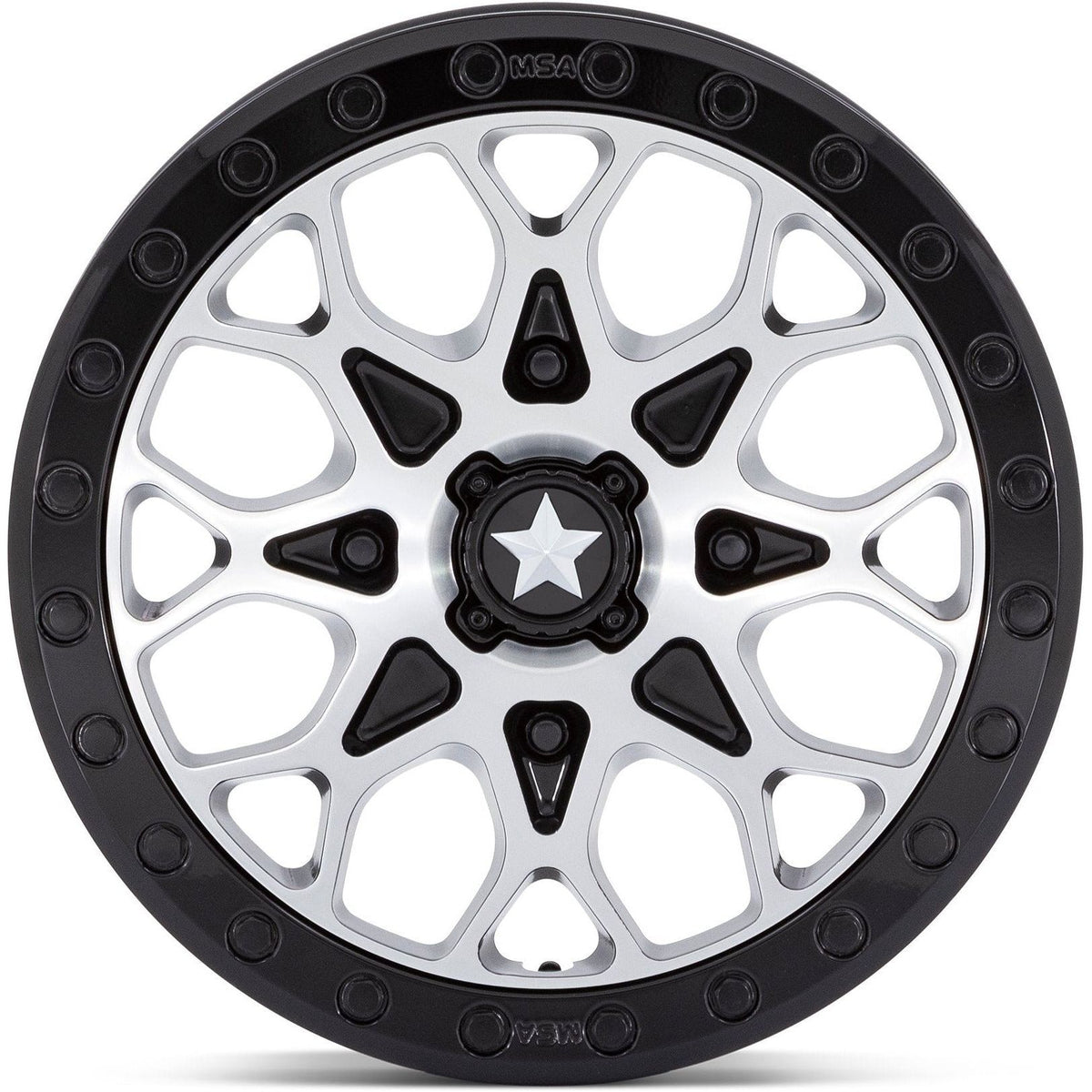 M48 Portal Beadlock Wheel (Gloss Black Machined)