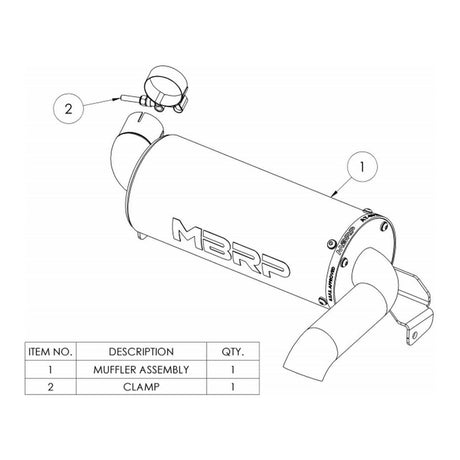 MBRP Can Am Defender HD9 (2022) Slip On Performance Series Exhaust