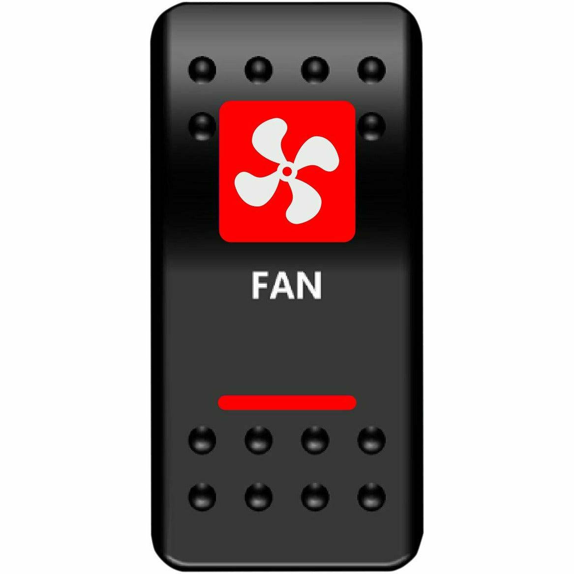 Moose Utilities Fan Rocker Switch (Red)