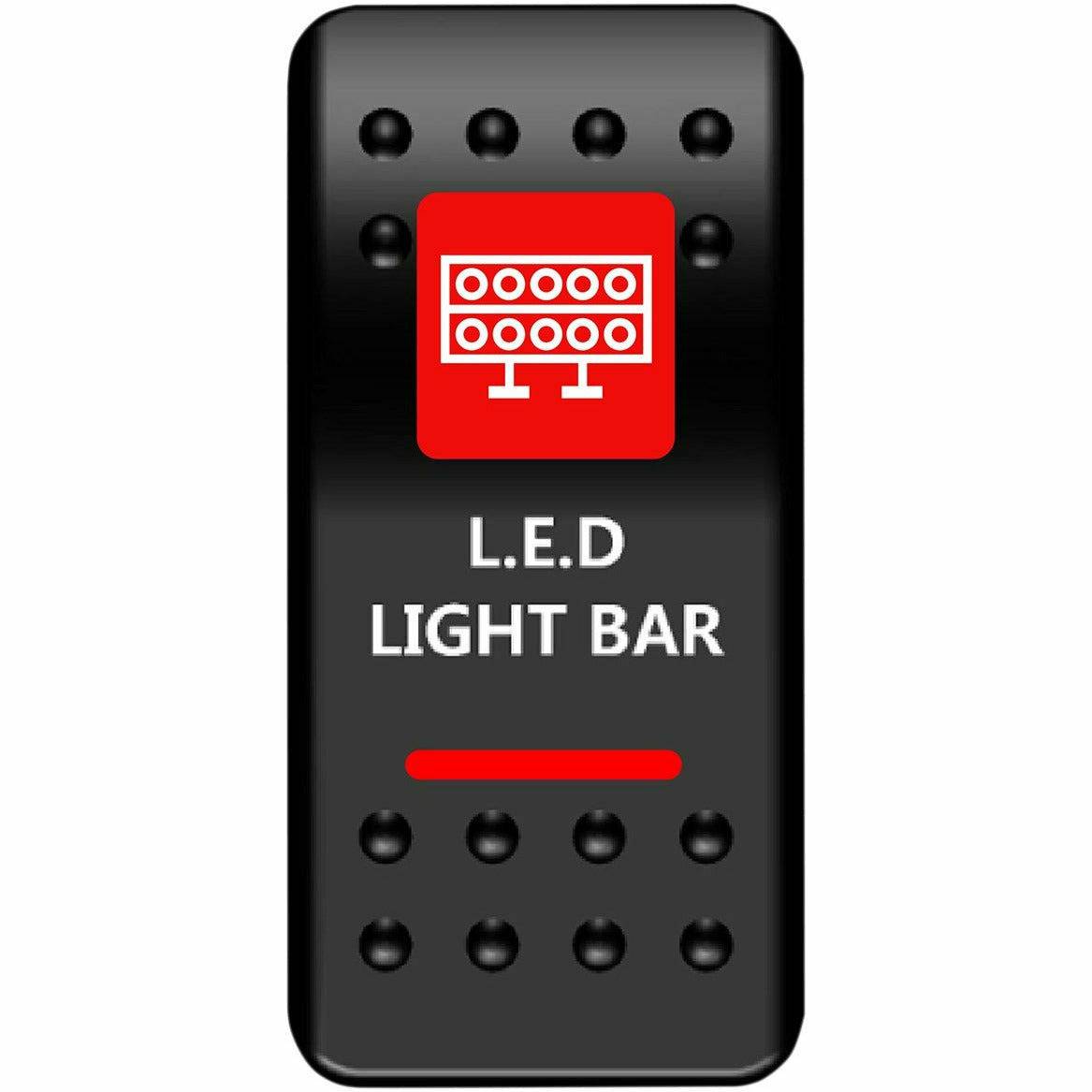 Moose Utilities LED Light Bar Rocker Switch (Red)