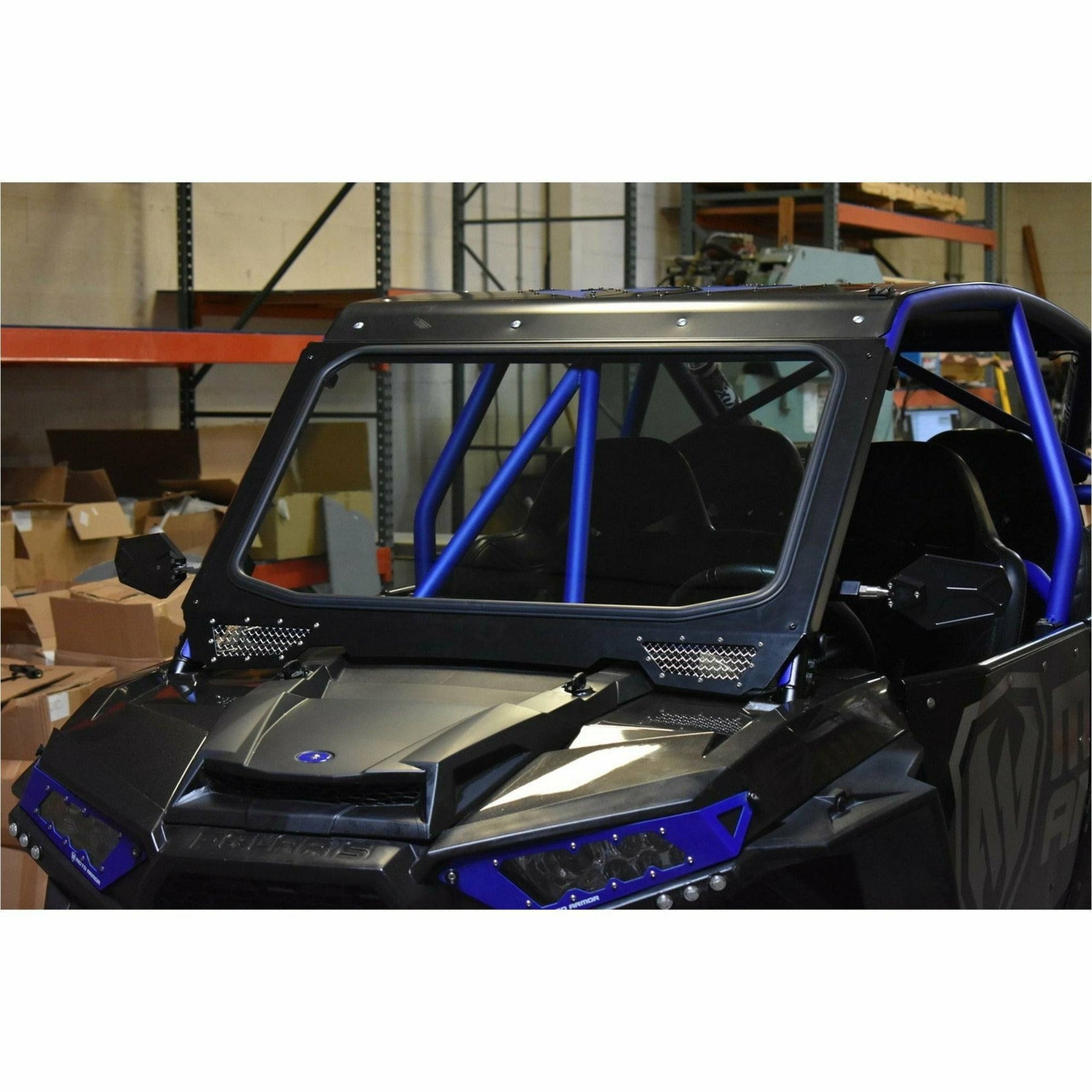 Moto Armor Polaris RZR (2014-2018) Full Glass Windshield for CageWRX Super Shorty Cage