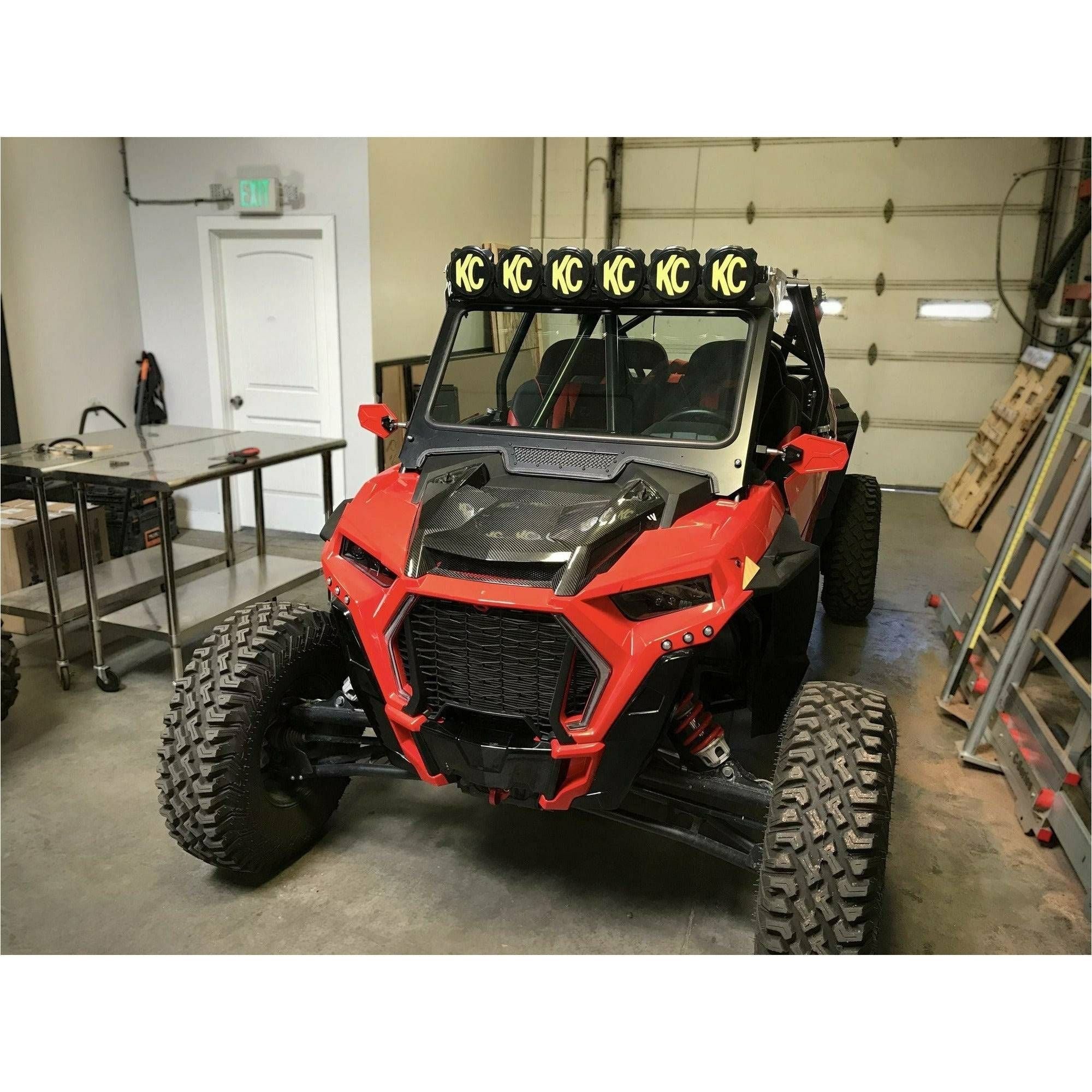 Polaris RZR (2019+) Glass Windshield for CageWRX Baja Spec Cage | Moto Armor