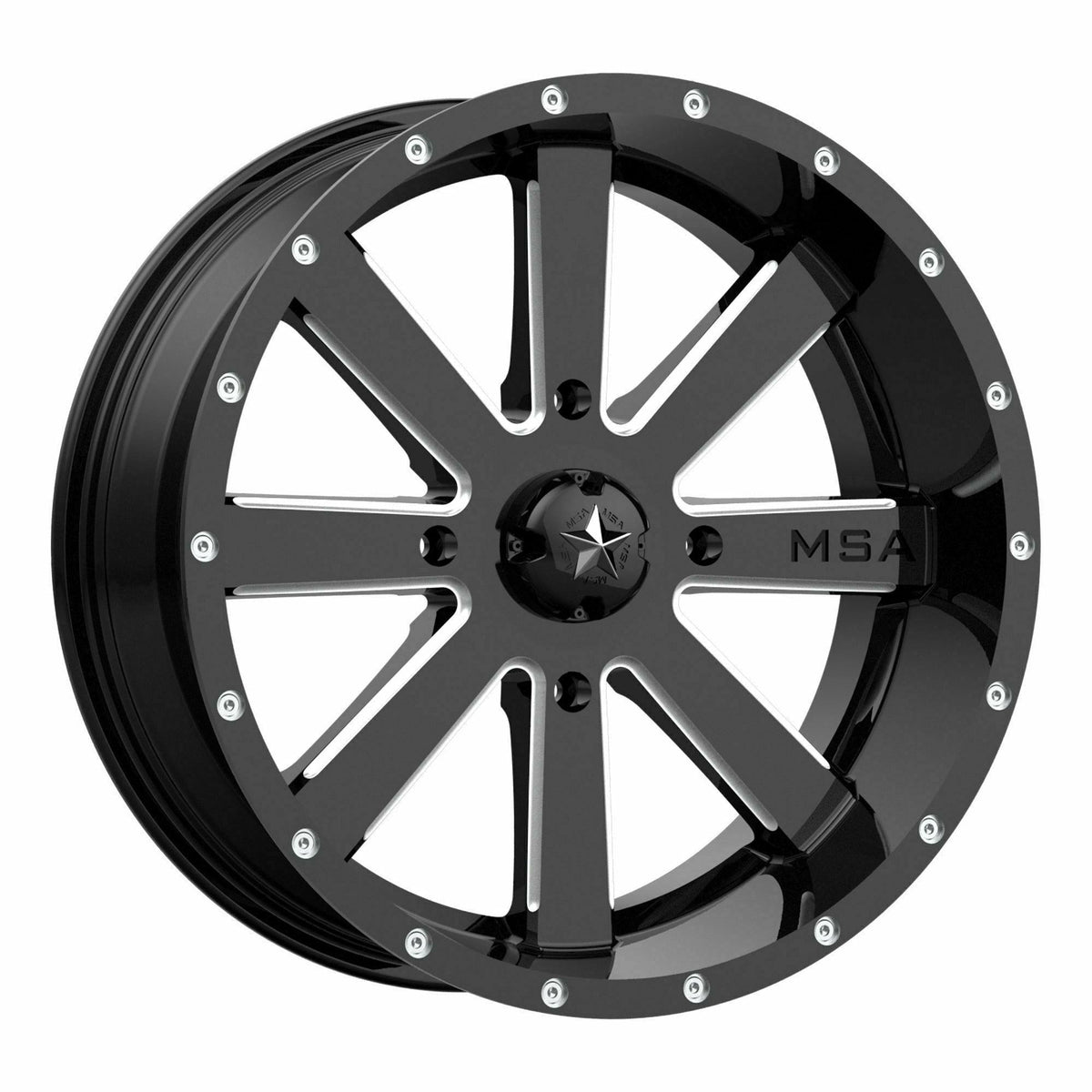 MSA Wheels M34 Flash Wheel (Gloss Black Milled)
