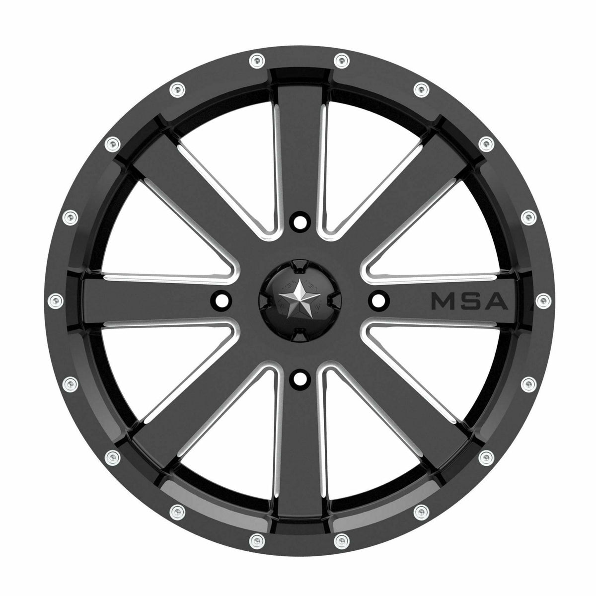 MSA Wheels M34 Flash Wheel (Gloss Black Milled)