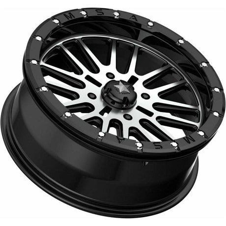 M37 Brute Beadlock Wheel (Gloss Black Machined) | MSA Wheels