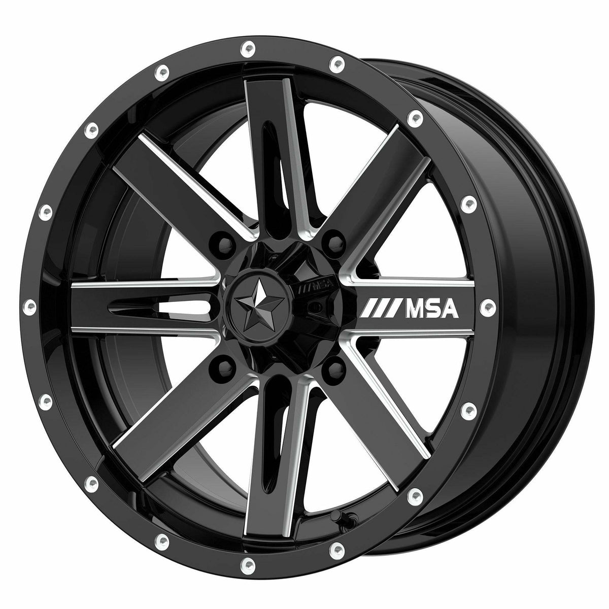 MSA Wheels M41 Boxer Wheel (Gloss Black Milled) - Kombustion Motorsports
