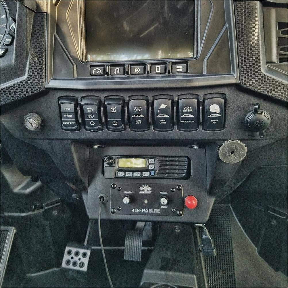 PCI Polaris RZR Twist Lock Open Box Replacement ICOM Radio & Intercom Bracket