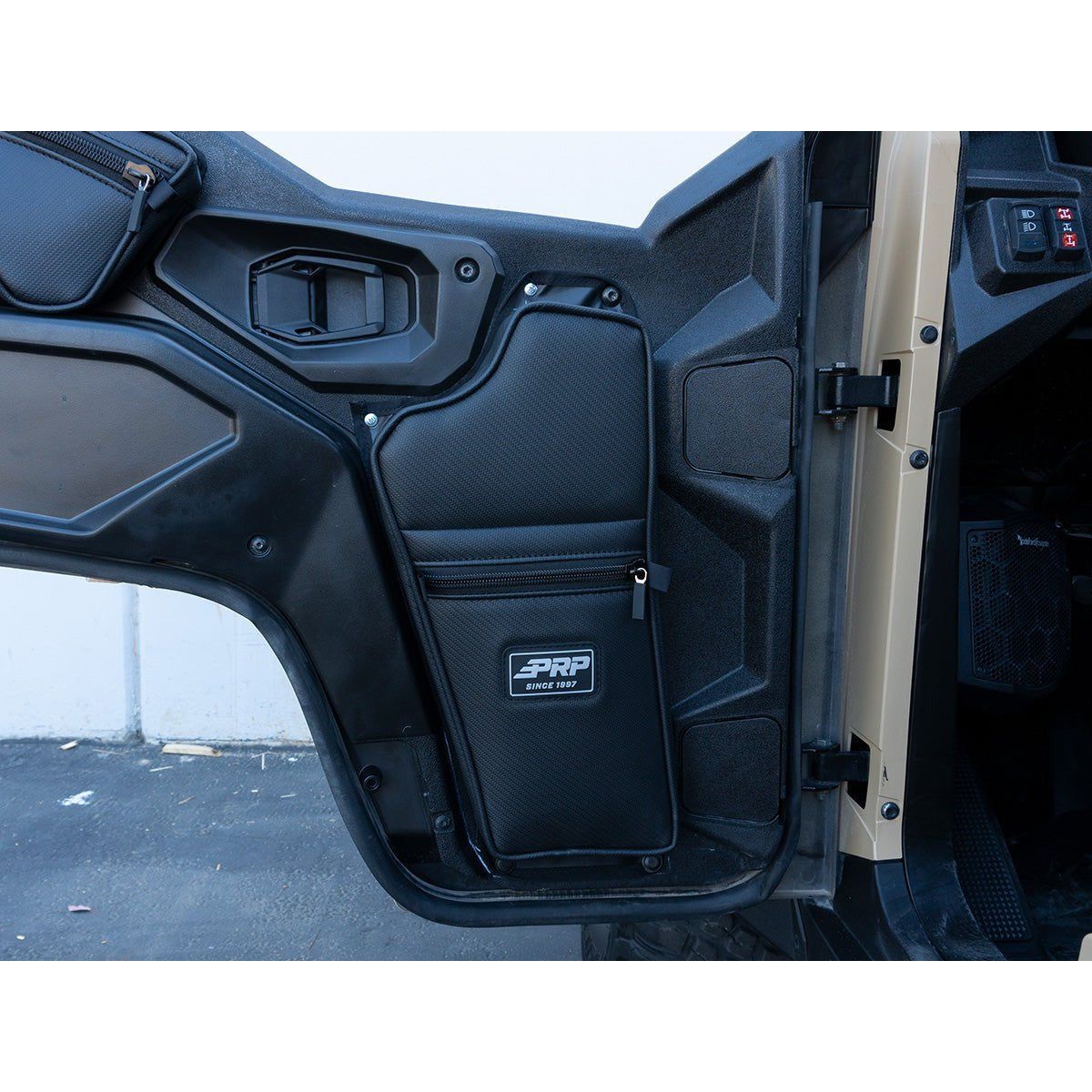 Polaris General Front Lower Door Bags with Knee Pads (Pair)