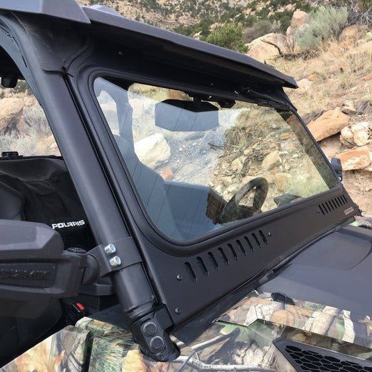 Polaris General Vented Glass Front Windshield | Bent Metal