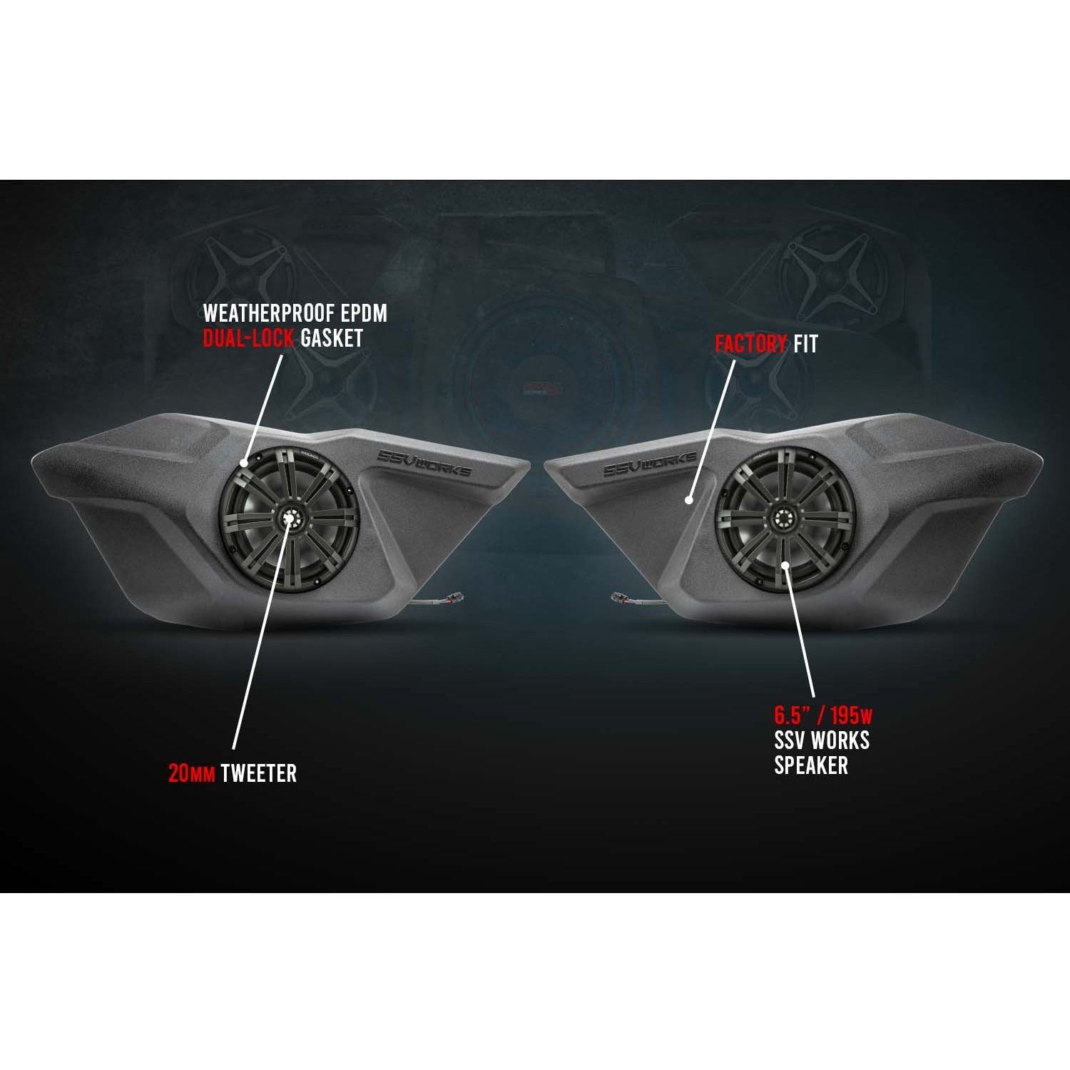 Polaris RZR Pro / Turbo R Front Speaker Pods