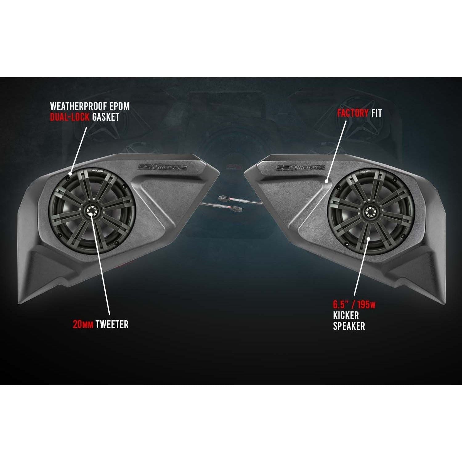 Polaris RZR Pro / Turbo R Rear Door Speaker Pods