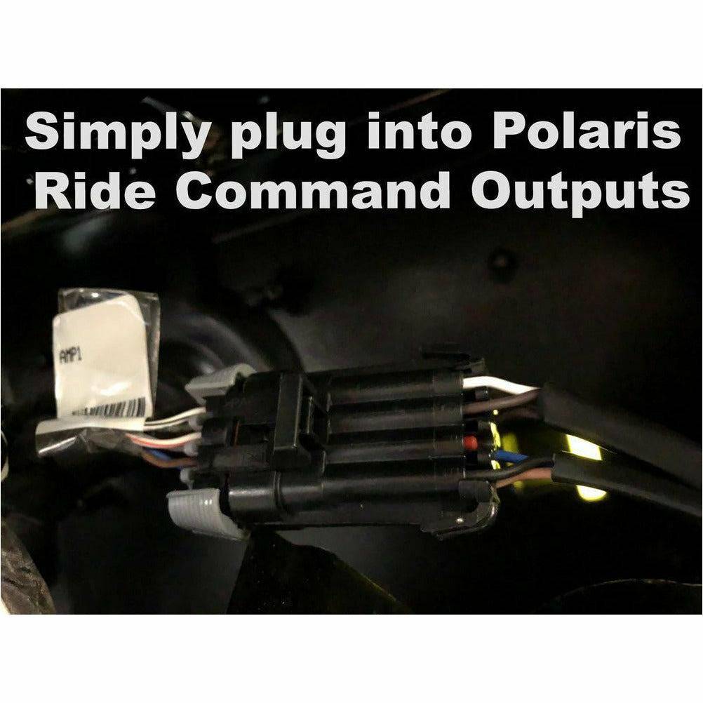 UTV Stereo Polaris RZR Ride Command Add An Amplifier RCA Harness (No Remote Wire) - Kombustion Motorsports