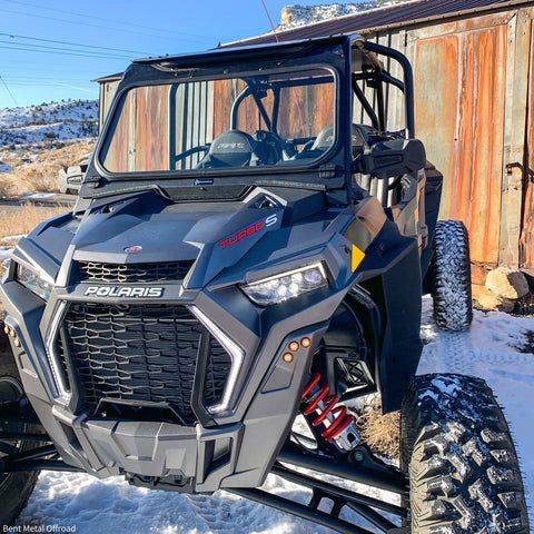 Polaris RZR Turbo S Vented Glass Front Windshield | Bent Metal