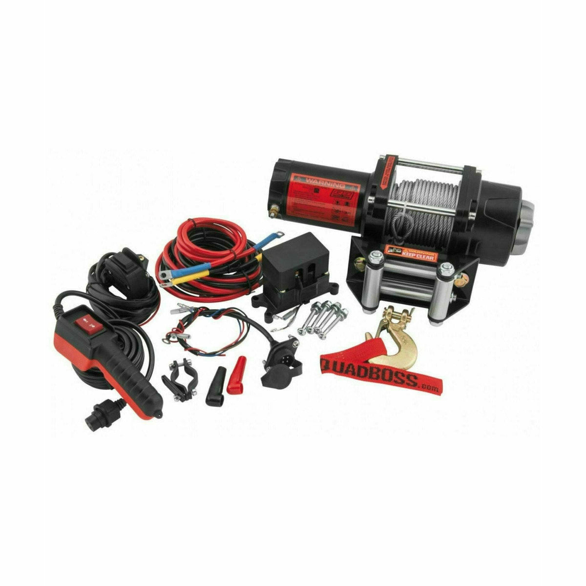 QuadBoss 2500 LB Winch with Wire Cable
