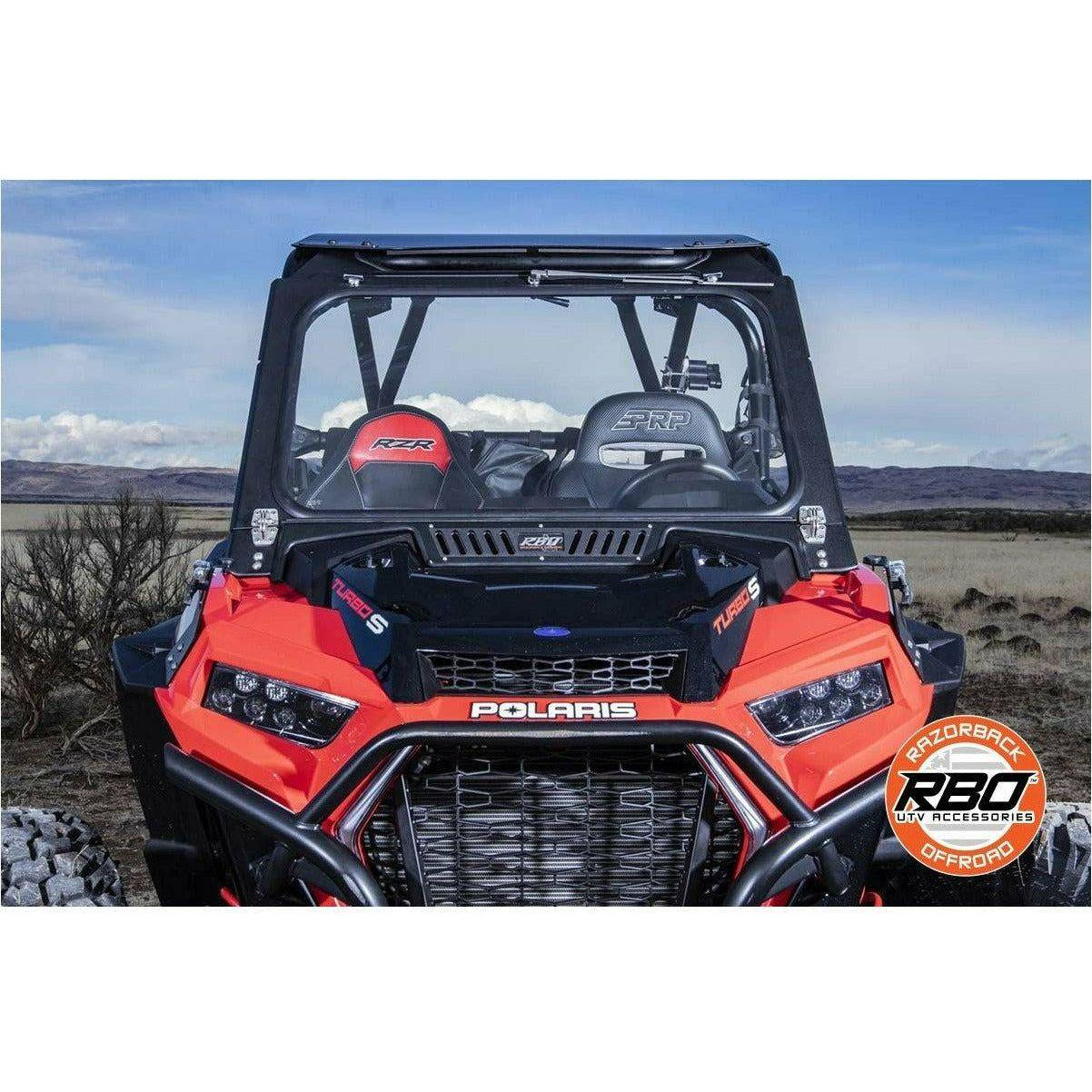 Razorback Offroad Polaris RZR XP Turbo S Folding Front Windshield