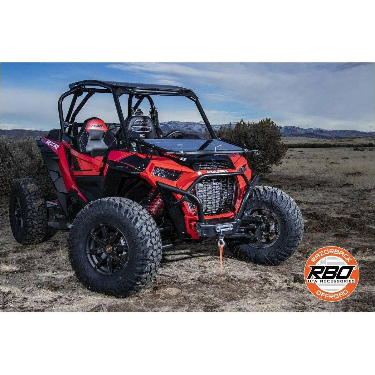 Razorback Offroad Polaris RZR XP Turbo S Folding Front Windshield