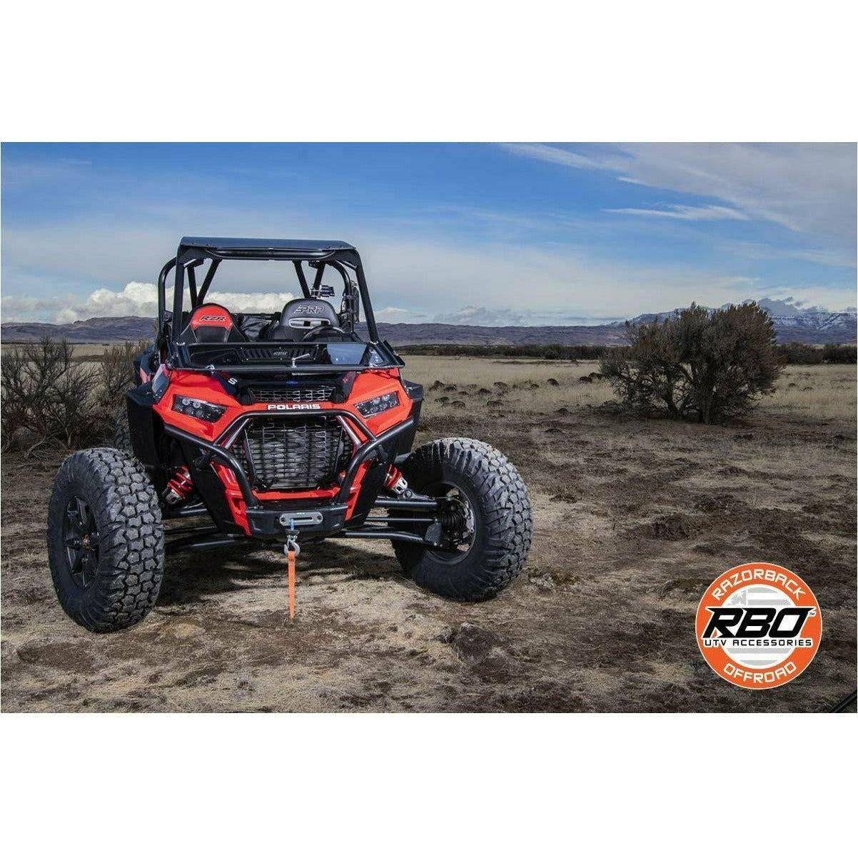 Razorback Offroad Polaris RZR XP Turbo S Folding Front Windshield