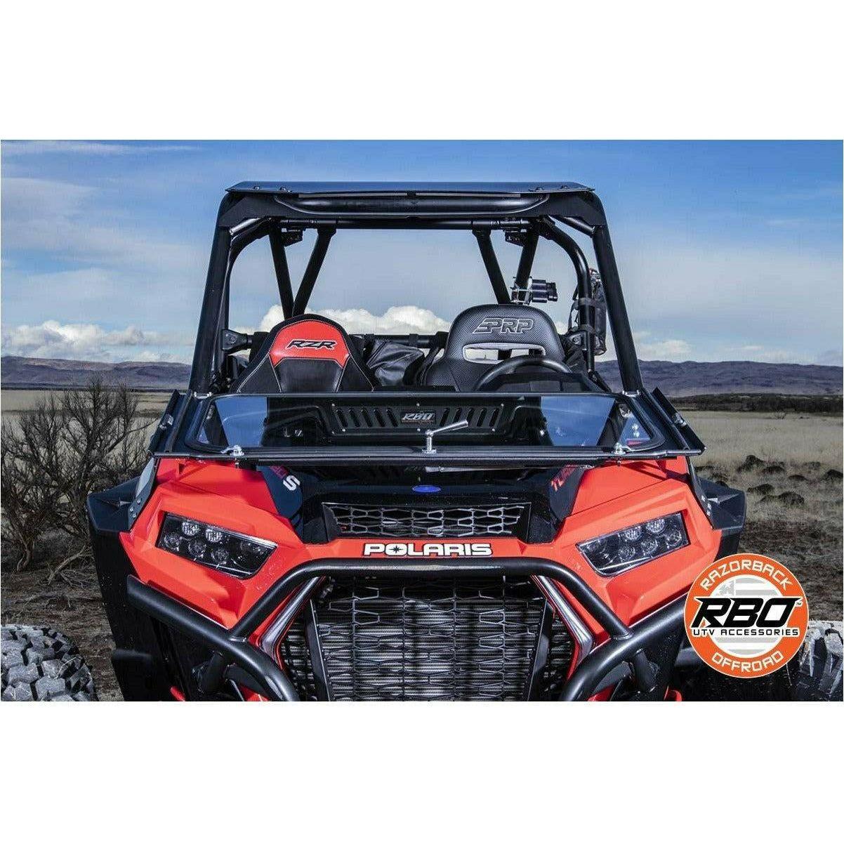 Razorback Offroad Polaris RZR XP Turbo S Folding Front Windshield