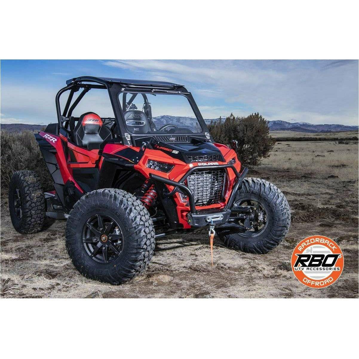 Razorback Offroad Polaris RZR XP Turbo S Folding Front Windshield