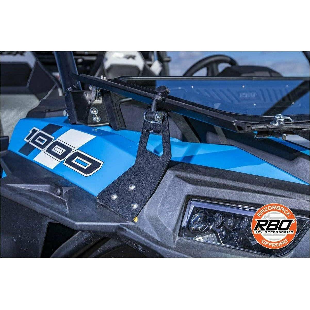 Razorback Offroad Polaris RZR (2019+) Vented Front Folding Windshield with Wiper