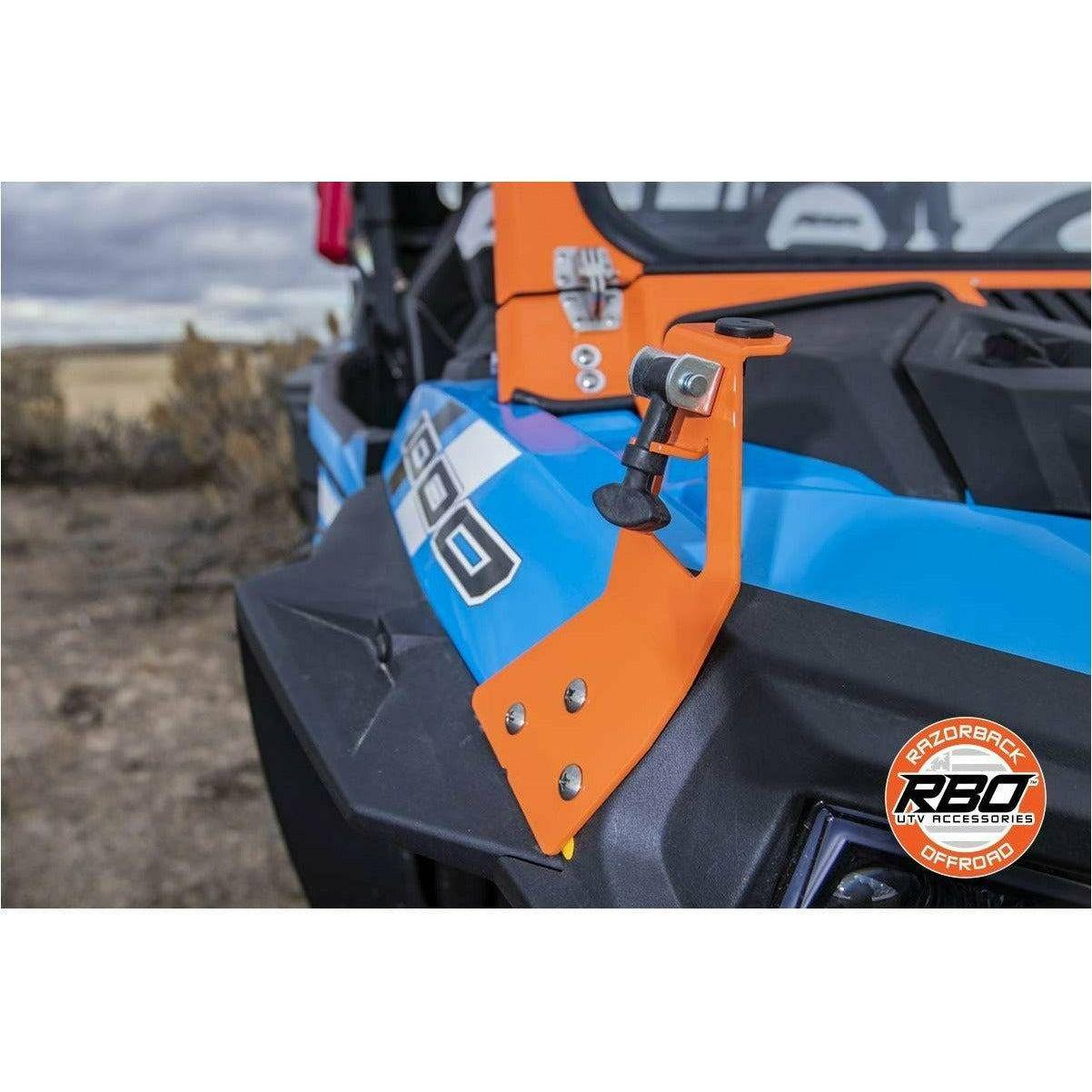 Razorback Offroad Polaris RZR (2019+) Vented Front Folding Windshield with Wiper