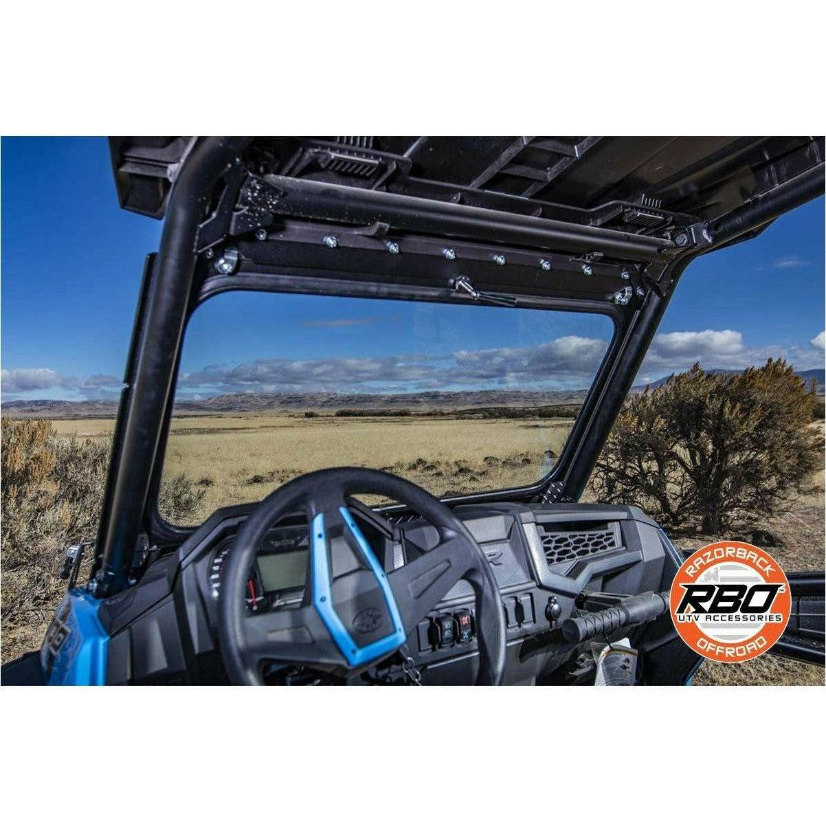 Razorback Offroad Polaris RZR (2019+) Vented Front Folding Windshield with Wiper